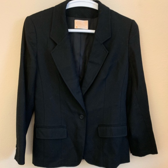 Vintage Pendleton women’s blazer black size 8 - Picture 1 of 3